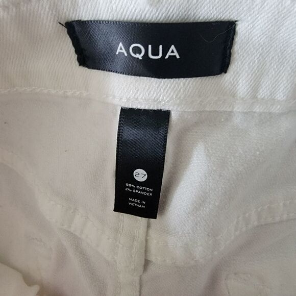 Aqua Tie Dye Button Fly Raw Hem Shorts. Size 27 - Picture 3 of 4